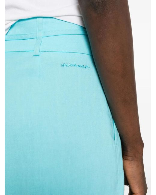ERMANNO FIRENZE Blue Pantalon À Effet Tissé