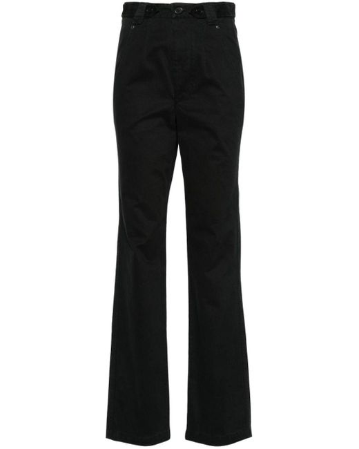Isabel Marant Black Linali Straight-leg Trousers