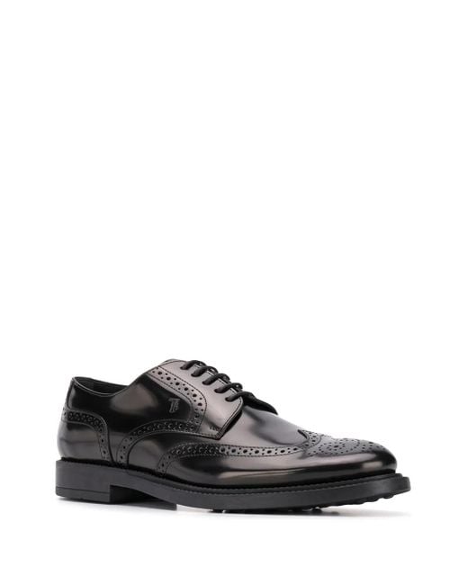 Tod's Black Flat Shoes for men