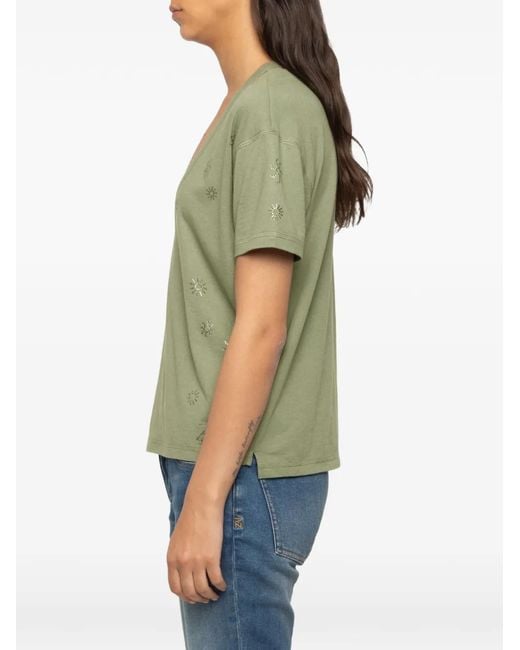 Zadig & Voltaire Green T-Shirt Marta À Manches Courtes