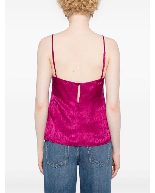 Forte Forte Pink Fluid Jacquard Strappy Top