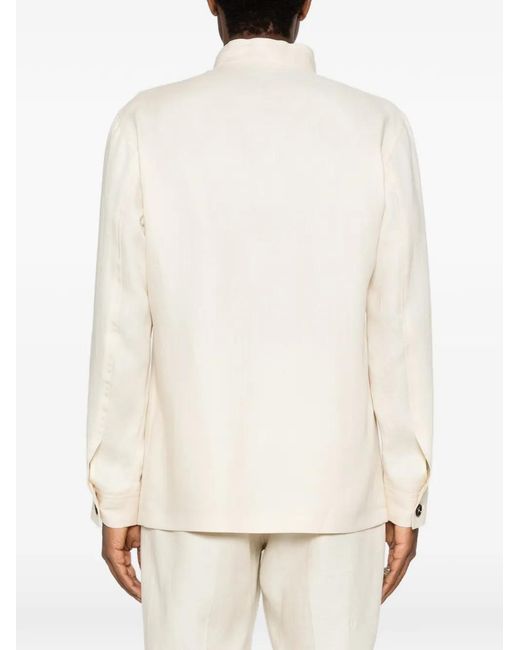 Tagliatore White Patch-Pocket Jacket for men