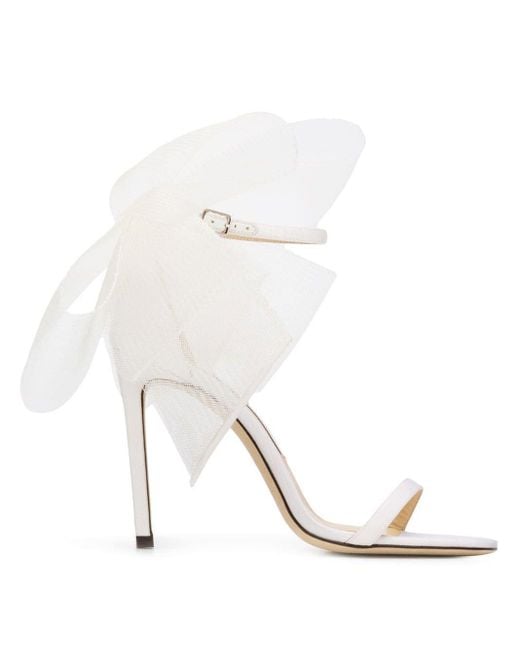 Jimmy Choo Leer Aveline 100 Sandalen in 