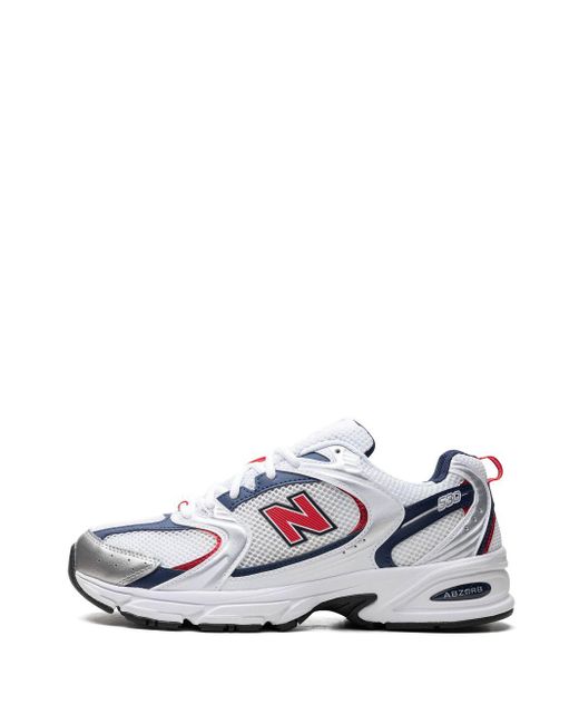 New Balance White 530 Panelled Sneakers for men