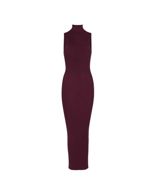 ARMARIUM Purple High-Neck Sleeveless Midi Dress