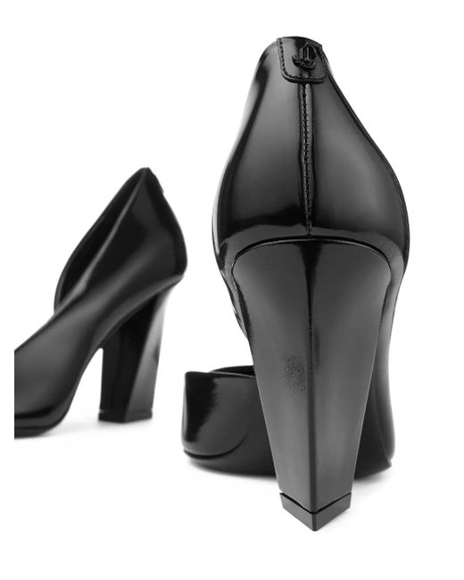 Jimmy Choo Black Farren 85 Leather Pumps