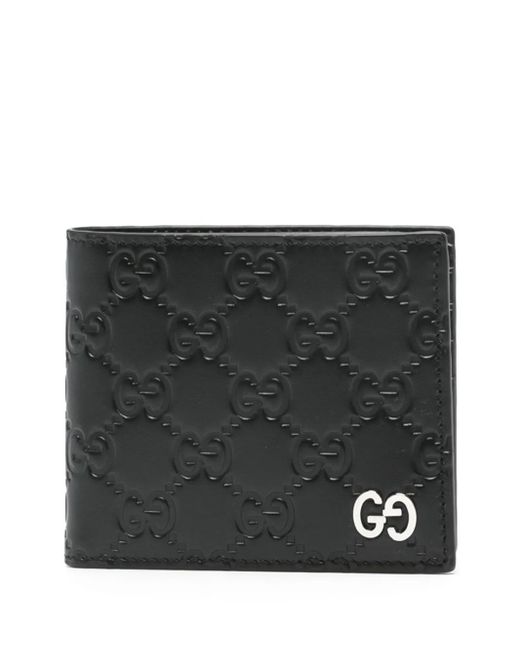 Gucci Black Dorian Monogram Leather Billfold for men