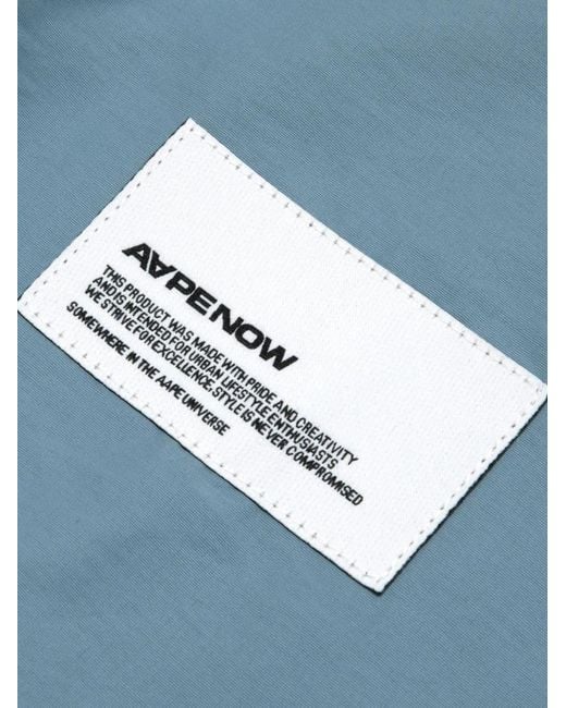 Aape By A Bathing Ape Blue Hooded Zip Jacket for men