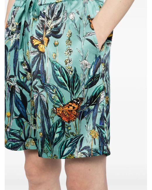 NAHMIAS Green Botanical Silk-Blend Shorts for men