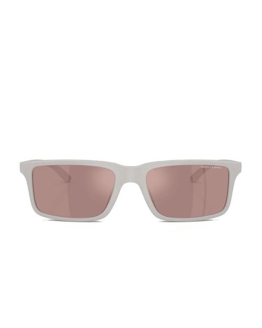 ARMANI EXCHANGE Pink Rectangular-Frame Sunglasses for men