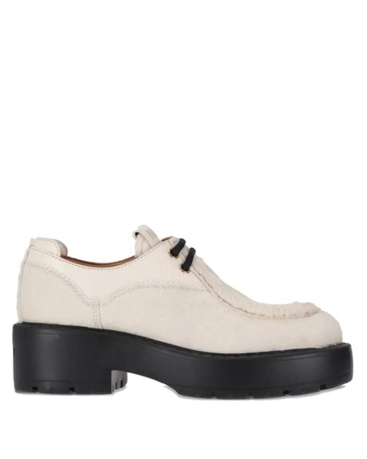 Miu Miu White Leather Dress Shoes