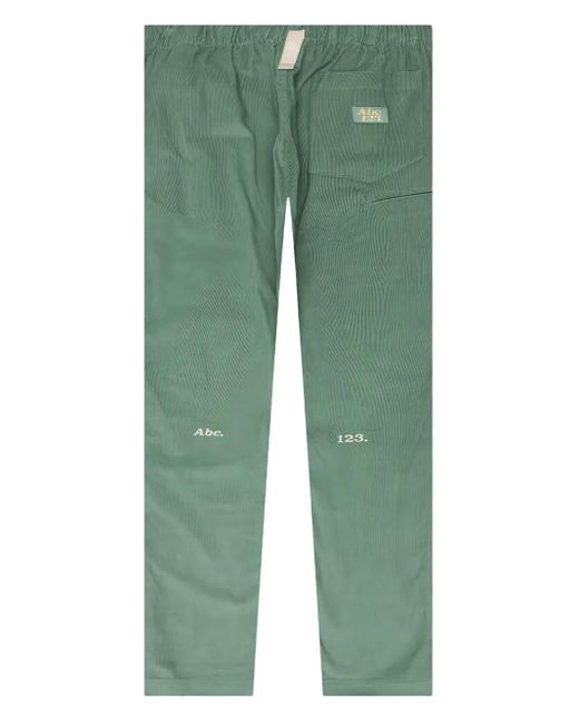 Advisory Board Crystals Green Studio Work Corduroy Buckle-Fastening Trousers for men