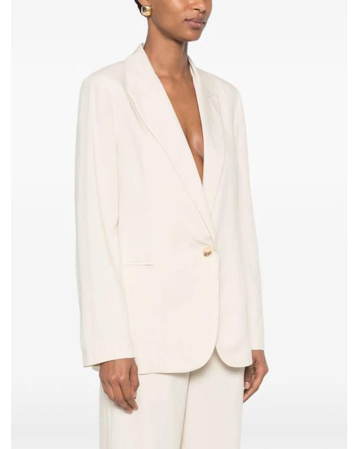 ViCOLO White Single-Breasted Blazer