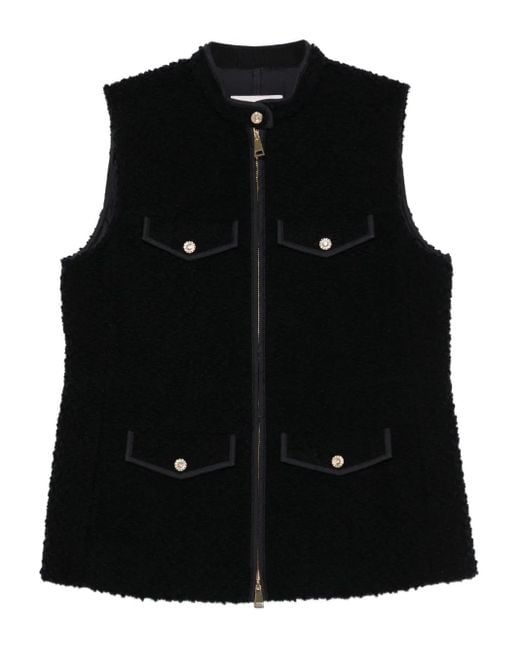 Moncler Black Multi-Pocket Zip-Front Gilet
