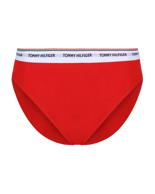 Tommy Hilfiger ロゴ ブリーフ 3枚組 Red