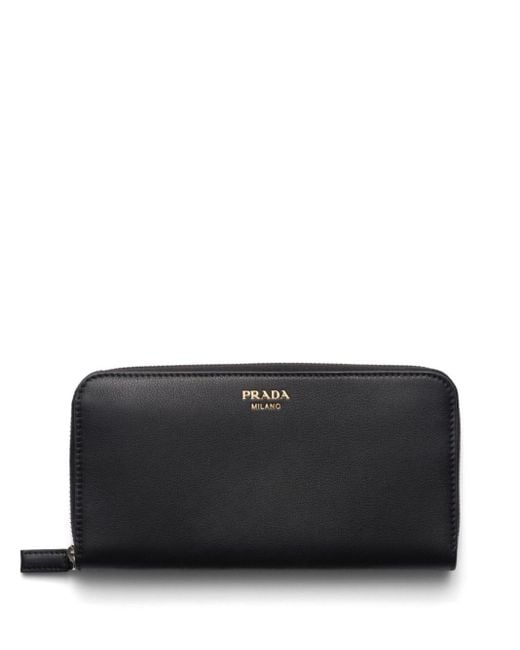 メンズ Prada Smooth-grain Leather Wallet Black