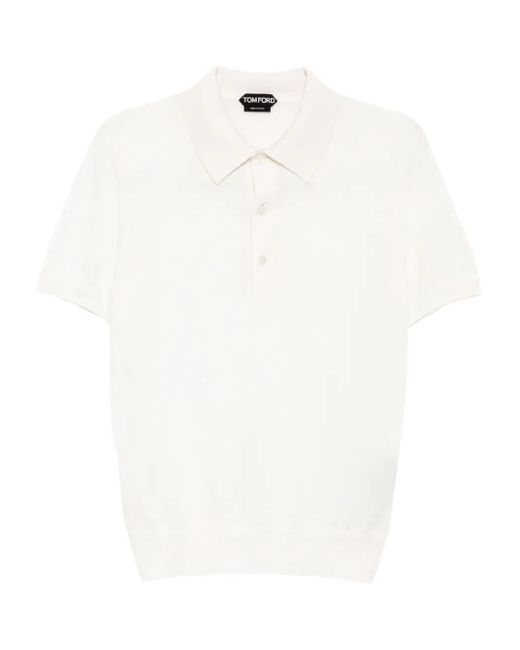 Tom Ford Poloshirt mit kurzen Ärmeln in White für Herren