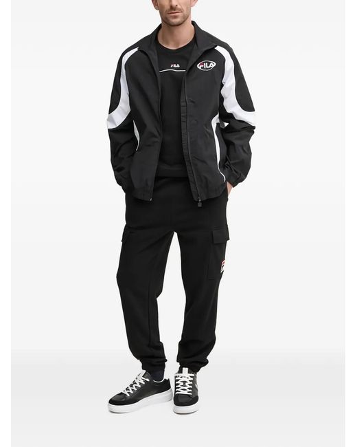 Fila Black Zip Stripe Jacket for men