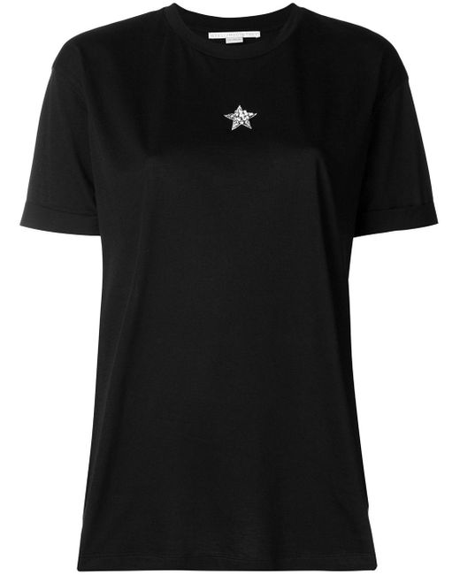 Stella McCartney Black Embellished Star T-shirt