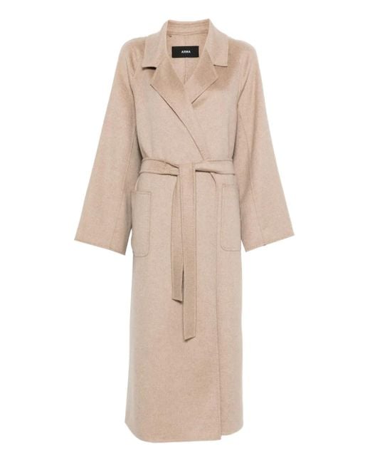 Arma Natural Belted Wrap Coat