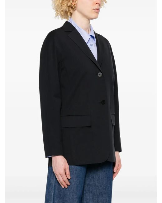 Max Mara Black Single-Breasted Blazer
