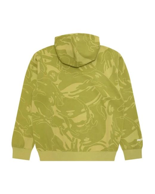 Aape By A Bathing Ape Green Abstract-Print Zip-Up Hoodie for men
