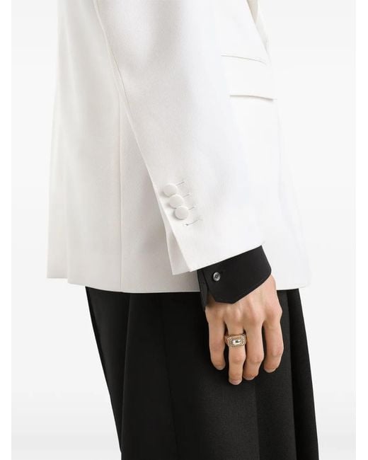 Dolce & Gabbana White Blazer À Simple Boutonnage for men