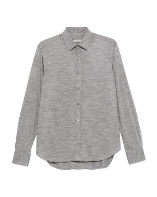 Camicia A Maniche Lunghe di Canali in Gray da Uomo