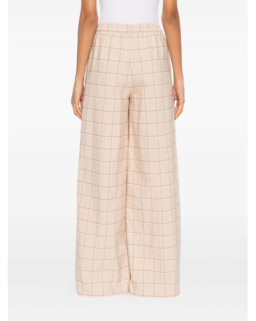 Forte_forte Natural Checked Trousers