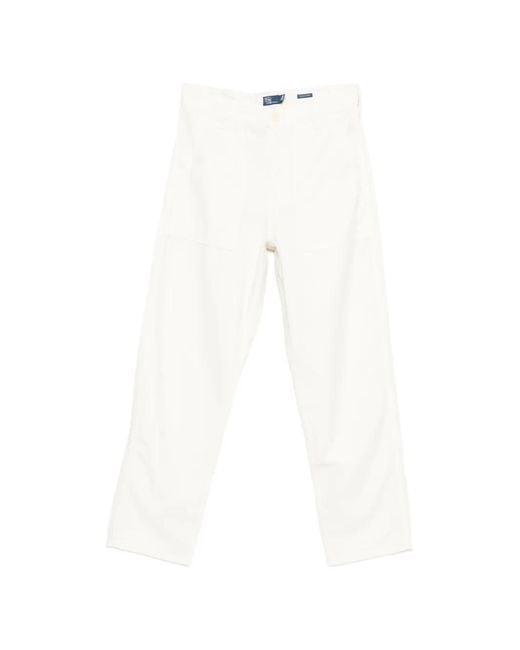 Polo Ralph Lauren White Straight-Leg Trousers