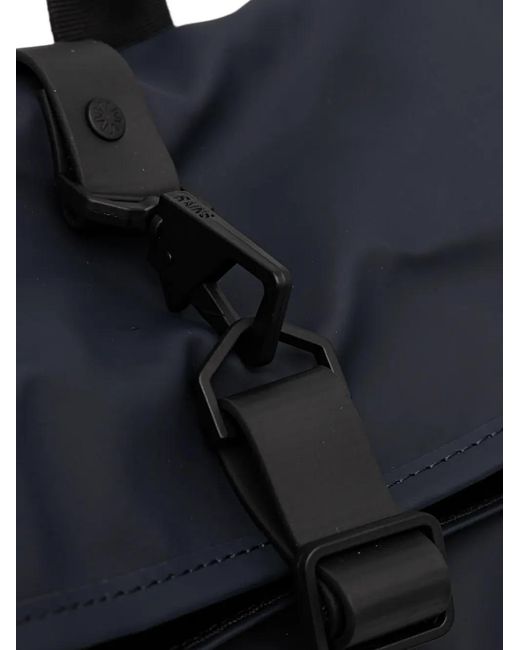 Rains Black Rolltop Rucksack Large Backpack