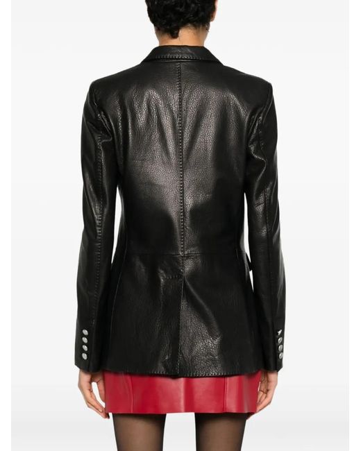Tagliatore Black Leather Jacket