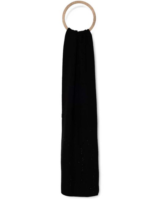 ARMANI EXCHANGE Black Crystal-Embellished Scarf