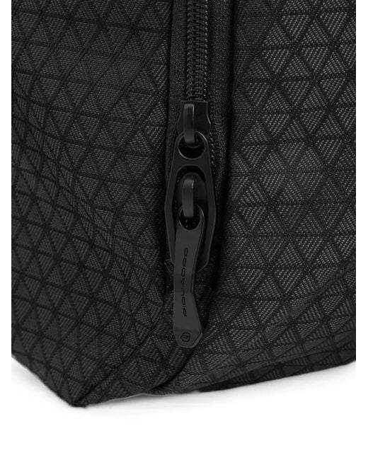 Piquadro Black Foldable Expandable Travel Bag for men