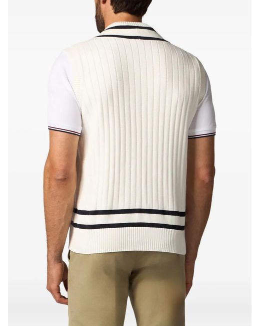 Brooks Brothers White Logo-Embroidered Vest for men