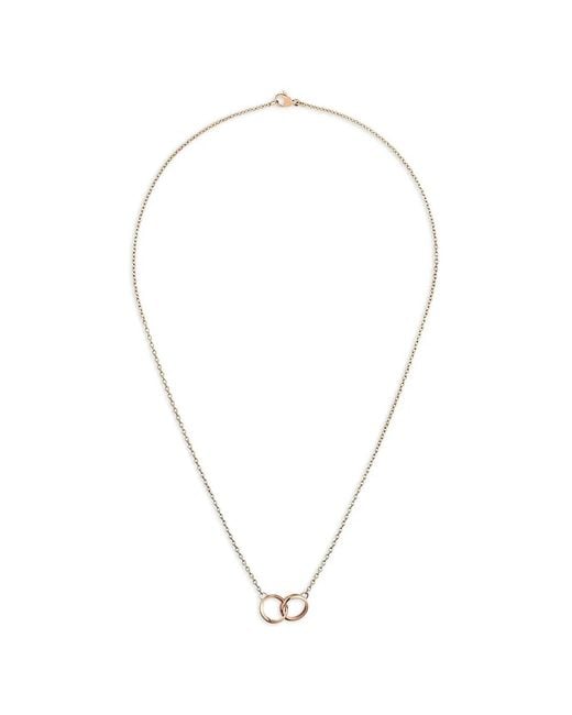 Daniel Wellington White Interlocking Circle Pendant Necklace