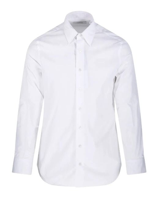 Lardini White Long-Sleeve Button-Down Shirt for men