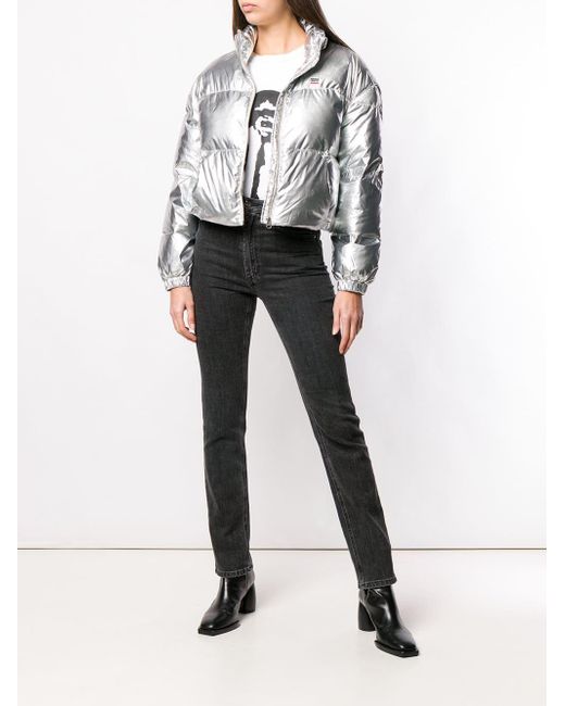 levis metallic puffer jacket