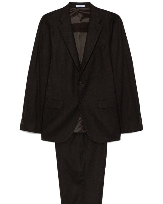 Boglioli Black Wool Suit for men