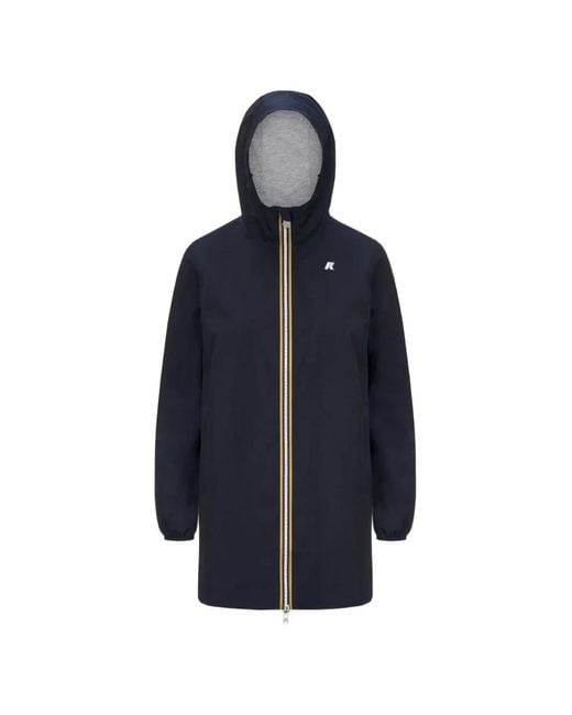 K-Way Blue Sophie Hooded Coat