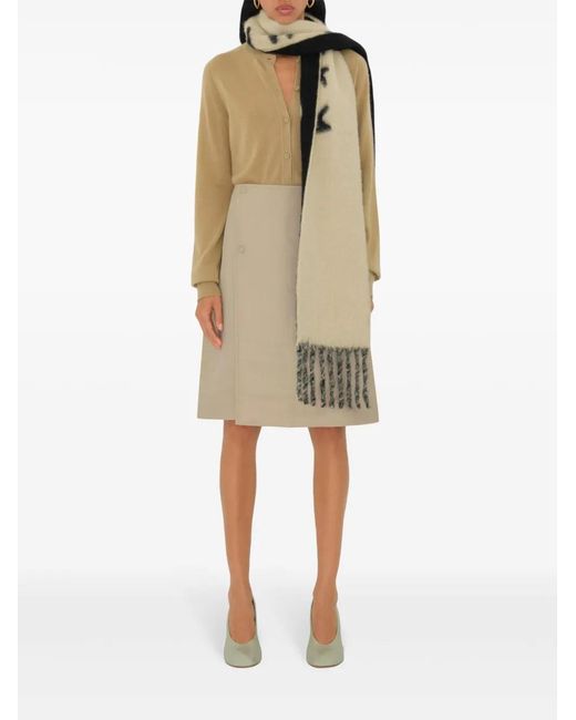 Burberry Metallic Logo-Intarsia Reversible Scarf