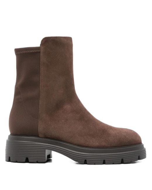 Botas de ante con plataforma Stuart Weitzman de color Brown