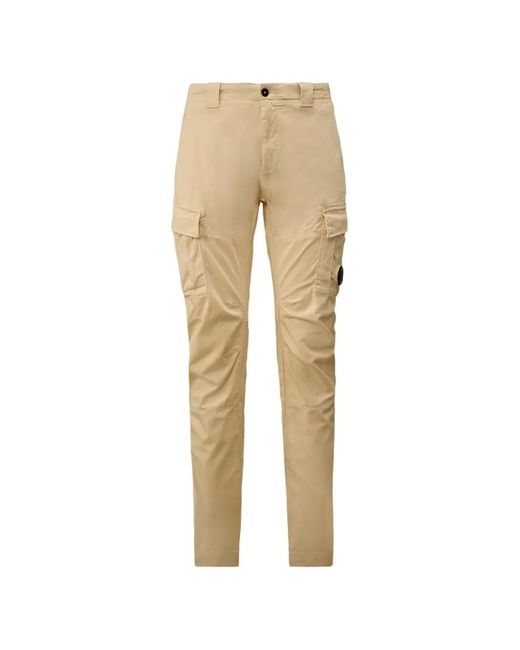 C P Company Natural Cargo-Pocket Trousers for men