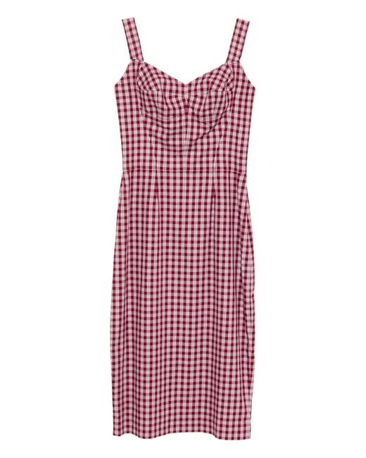 BLAKLACE Purple Straps Checkered Dress