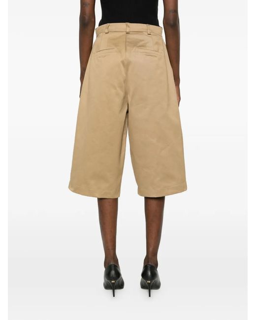 BATAKOVIC Belgrade White Pleated Cotton Shorts