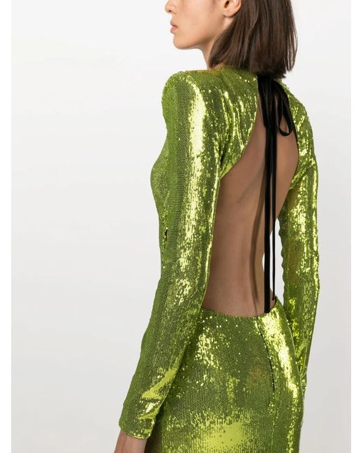 Philosophy Di Lorenzo Serafini Green Sequin Long Dress