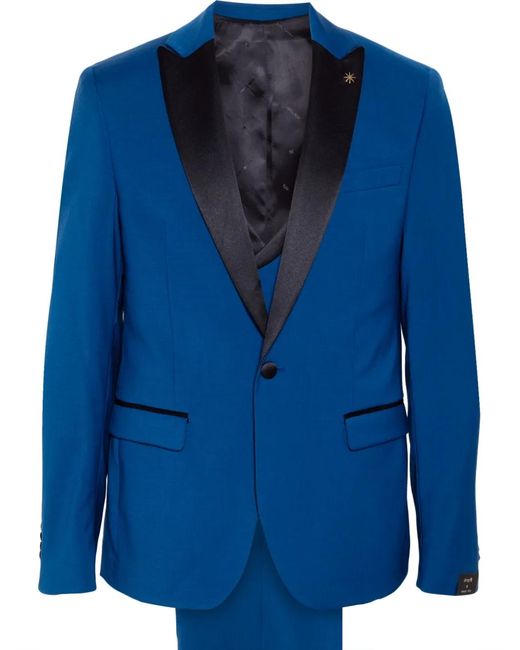 Royal Blue Ritz Manuel Ritz Satin-Trim Suit in Blue for Men | Lyst
