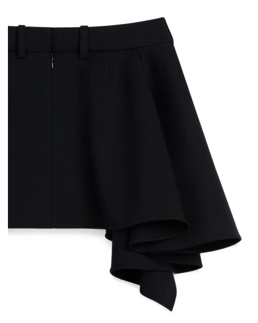 Givenchy Slashed Wollen Mini-Rok in het Black