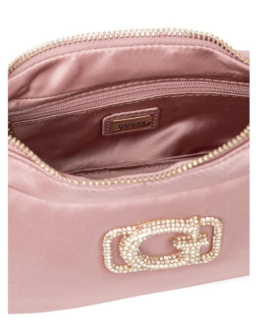 Guess Pink Logo-Plaque Tote Bag