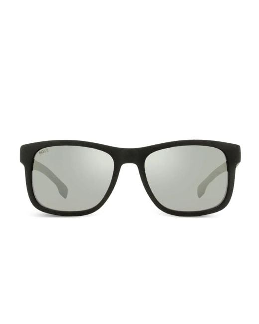Boss Black Rectangular-Frame Glasses for men